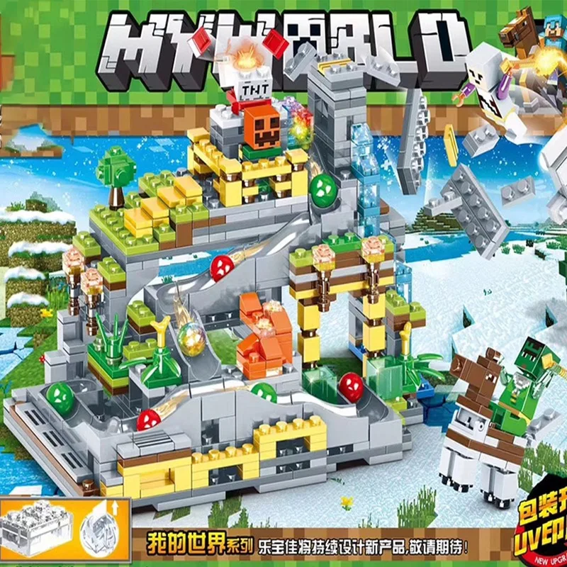 

My World Compatible Legoinglys city Ball world Institutional cave The Nether Fortress Adventures Building Blocks Bricks Toys