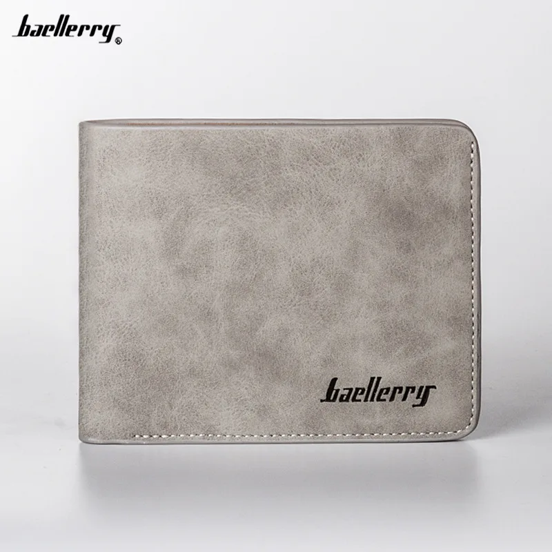 Мужские кошельки в стиле ретро матовый кошелек из искусственной кожи два