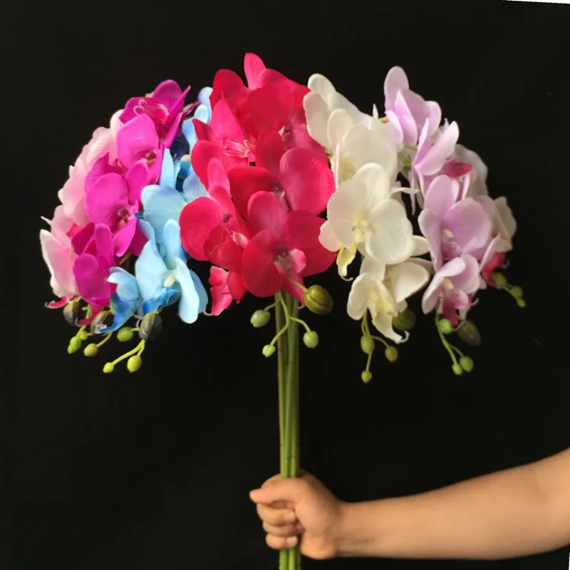 7 Heads Artificial Butterfly Orchid Flower Home Wedding Garden Decor Hydrangea 