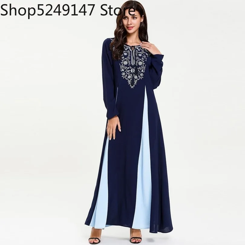 Vestidos кафтан абайя Marocain Дубай исламский арабский кафтан мусульманский хиджаб платье Турция женщины Elbise Рамадан халат Femme Eid платья