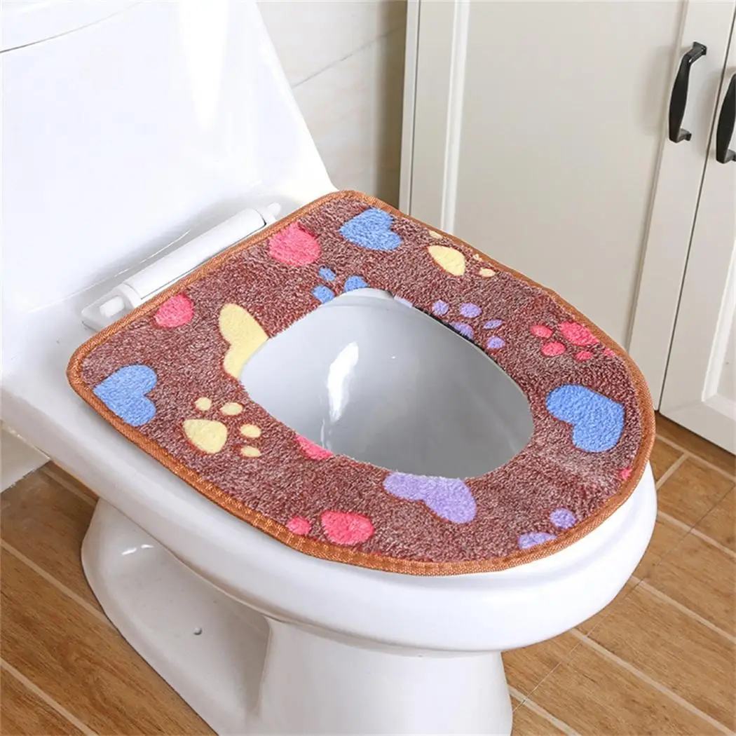 seat cover 12 Dot Полосатый теплый толстый чехол для унитаза ванной 1-13 как picrure коврик подушка - Цвет: seat cover 12