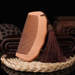 Medium Mahogany Gift Comb Four-color Tassel Anti-static Anti-wrapped Hair Portable Makeup Comb Styling Tool Barber
