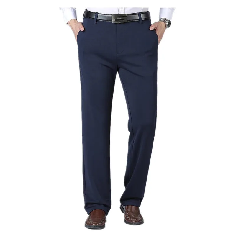 Men Pants Stretch Business Formal Work Trousers Plus Size 44 48 50 52