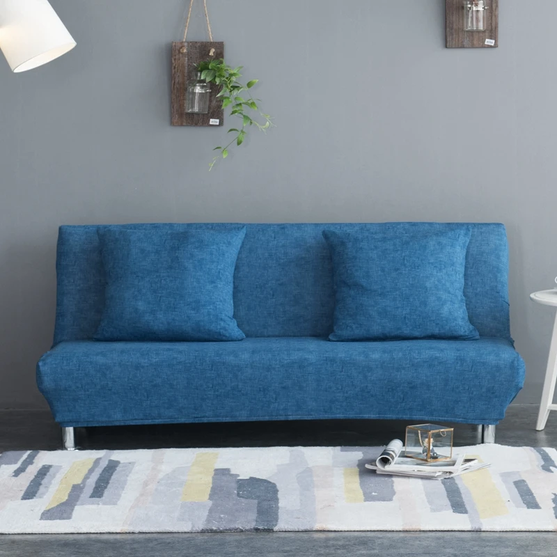 Диван без подлокотников чехол для дивана спандекс большой эластичный чехол для дивана Чехлы без подлокотника украшения дома - Цвет: Color 8