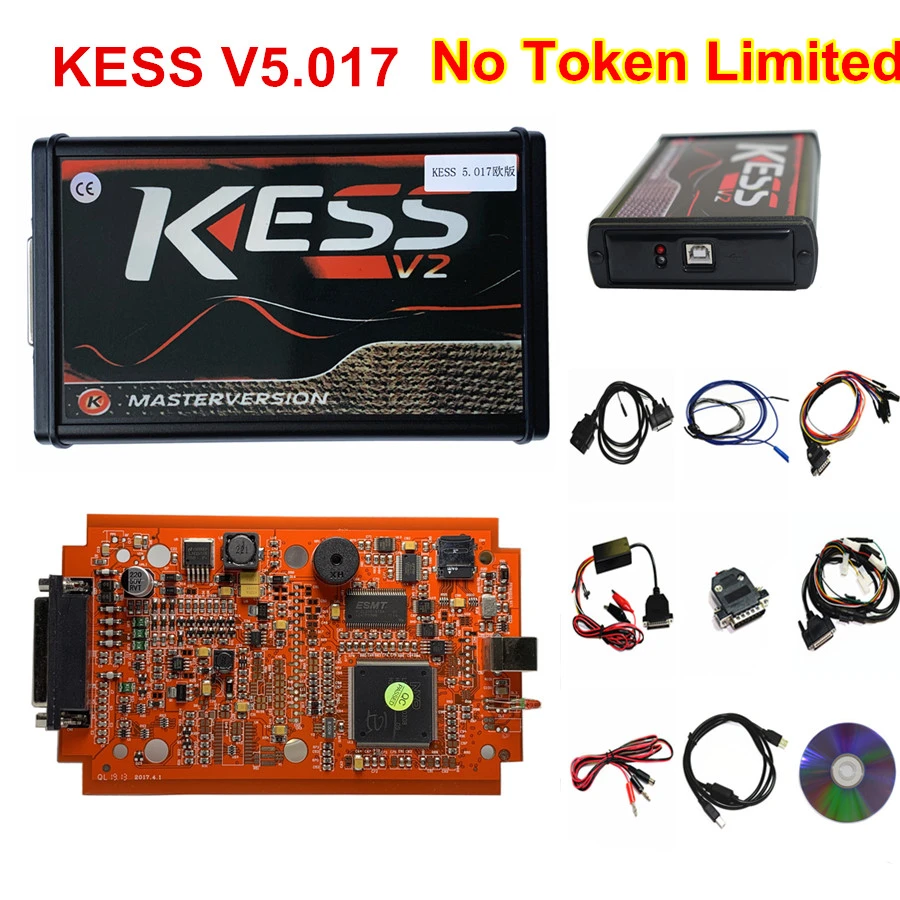 Protocols BDM Adapters EU Version KESS V2.47 5.017 KESS V5.017 V2 4LED Red PCB