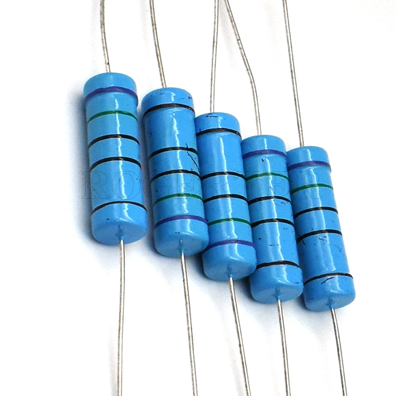 10pcs 5W 1%Metal Film Resistor 0.1R-1MR ohm DIP resistance Watts5 Precision1 Various specifications are available resistencias