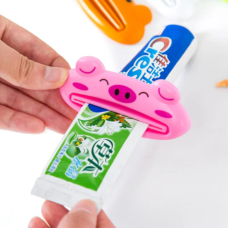 

1pc Animal Easy Toothpaste Dispenser Plastic Tooth Paste Tube Squeezer Useful Toothpaste Rolling Holder For Home Bathroom