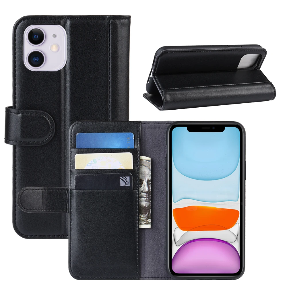 Чехол Leanther с откидной крышкой для iPhone 6, 6 S, 7 Plus, X, XR, XS, 11 Pro, Max, чехол из натуральной кожи, кошелек, чехол с карманом для карт