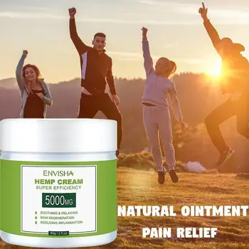 

60ML Natural Hemp Face Cream Hemp Oil Cream Moisturizing Hyaluronic Acid Anti Wrinkle Nourishing Collagen Skin Care