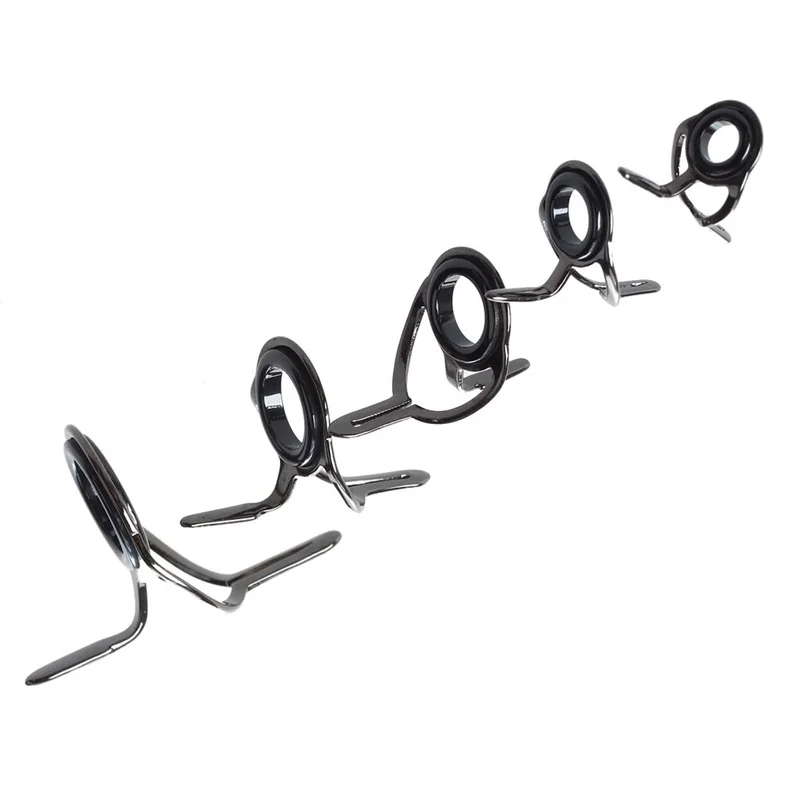 5 pieces guide rings for fishing rods, silver color, stainless steel ring