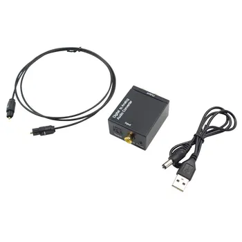 

Optical Digital Stereo Audio SPDIF Toslink Coaxial Signal To Analog Converter DAC Jack 2*RCA Amplifier Decoder Adapter
