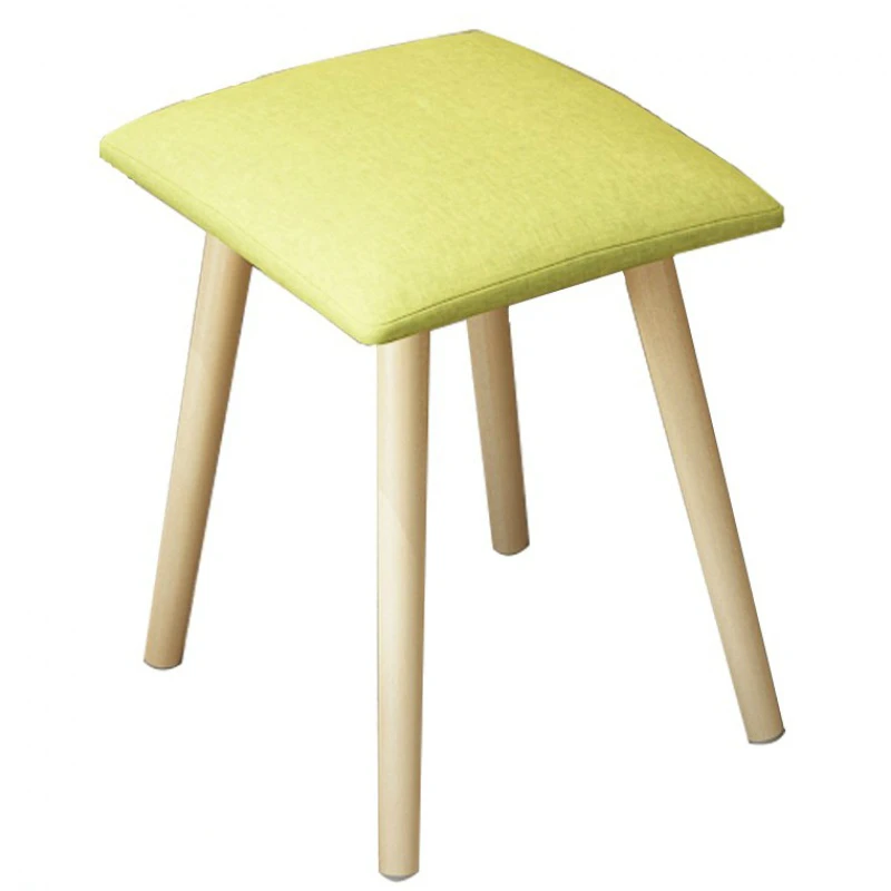 

Dining chair stool simple modern home low economy solid wood foot lazy living room creative bench dressing