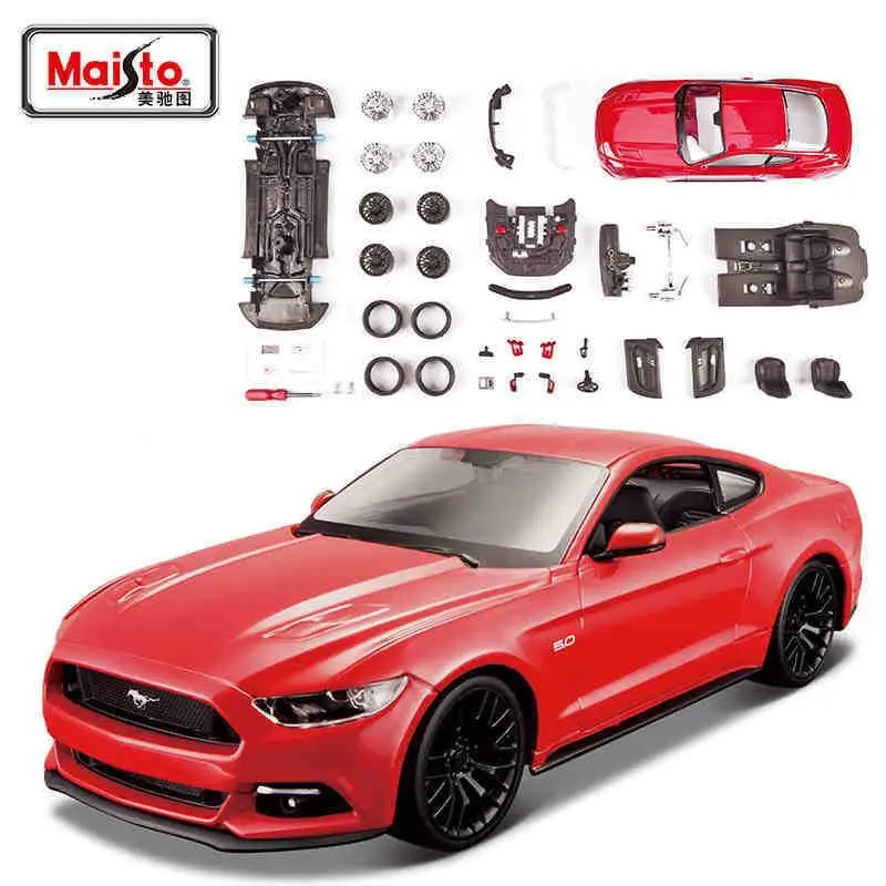 

Assembled Model Assembly Model 2015-Assembled Car Model Model Alloy Car 1:24 Ford Mustang 3D puzzle teen assembled toy gift