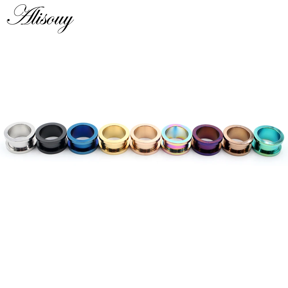 Vibrant Anodized Stainless Steel Ear Tunnel Expanders - Set of 2
