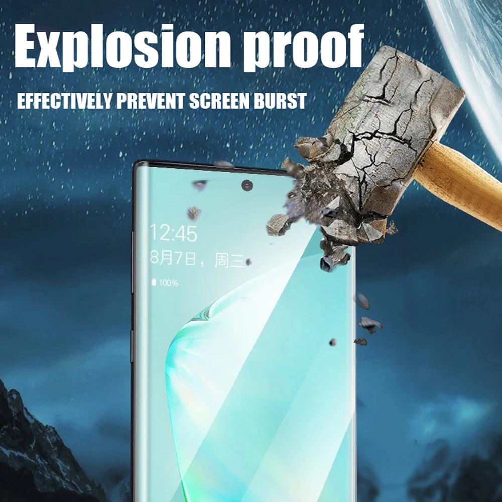 Закаленное стекло zlnвич с полным покрытием для samsung galaxy s10 plus s10e защита экрана
