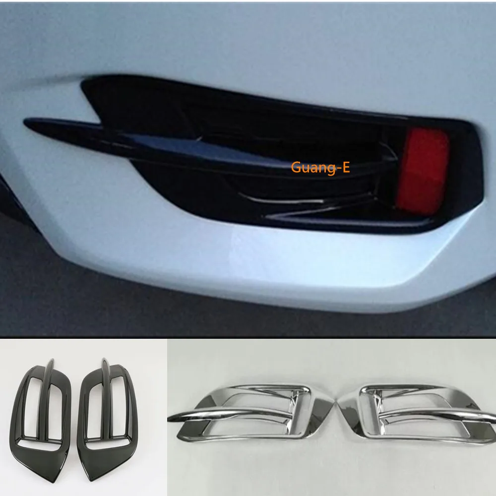 Для Honda Civic 10th Sedan автомобильный Стайлинг крышка ABS хром/углеродное волокно задний хвост противотуманная фара отделка рамка 2 шт
