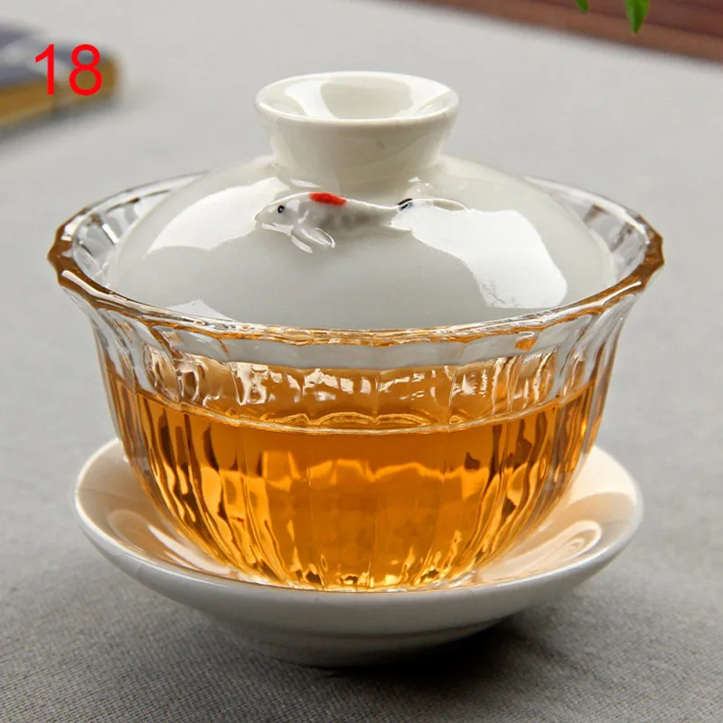 Китайский традиционный чайный набор gai wan из костяного фарфора сервиз Dehua gaiwan