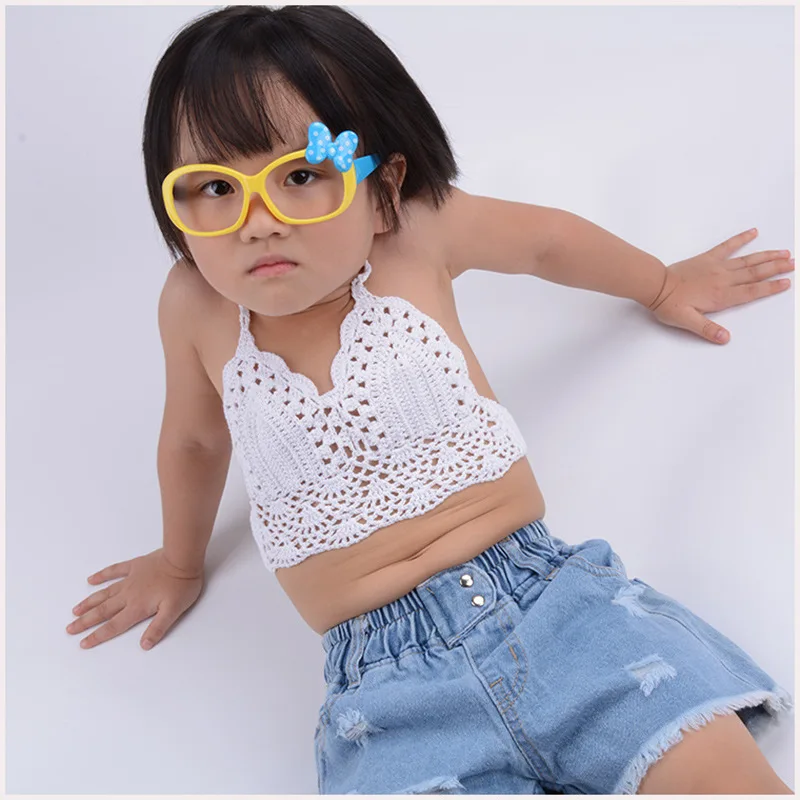 

Popular children's quick-selling beach swimming handmade cotton small and medium-sized children's swimsuit Active Bra