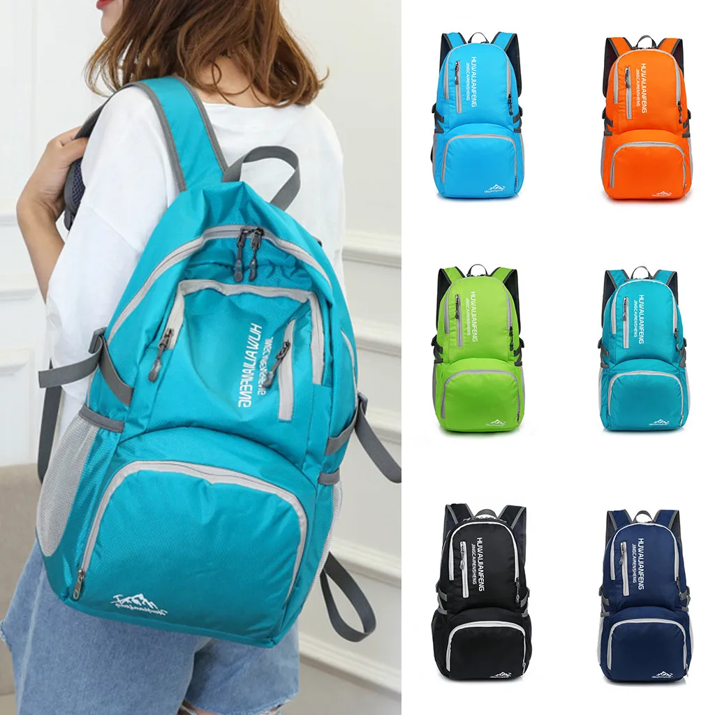 Большой емкости рюкзак для мужчин и женщин модели ультра легкая складная дорожная сумка для ноутбука рюкзаки мужские дорожные сумки