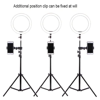 

LED Selfie Ring Light 5500K Studio Photography Photo Fill Ring Lamp with Tripod for iPhone Smartphone for Tik Tok Video Makeup