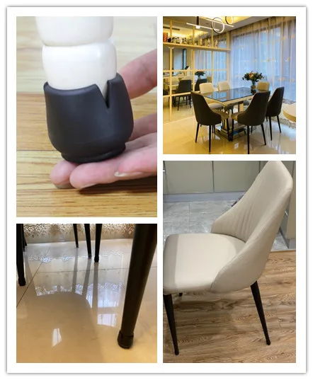 Upgraded 24Pcs Silicone Table Chair Leg Mat Non-slip Table Chair Leg Caps Foot Protection Bottom Cover Pads Wood Floor Protector
