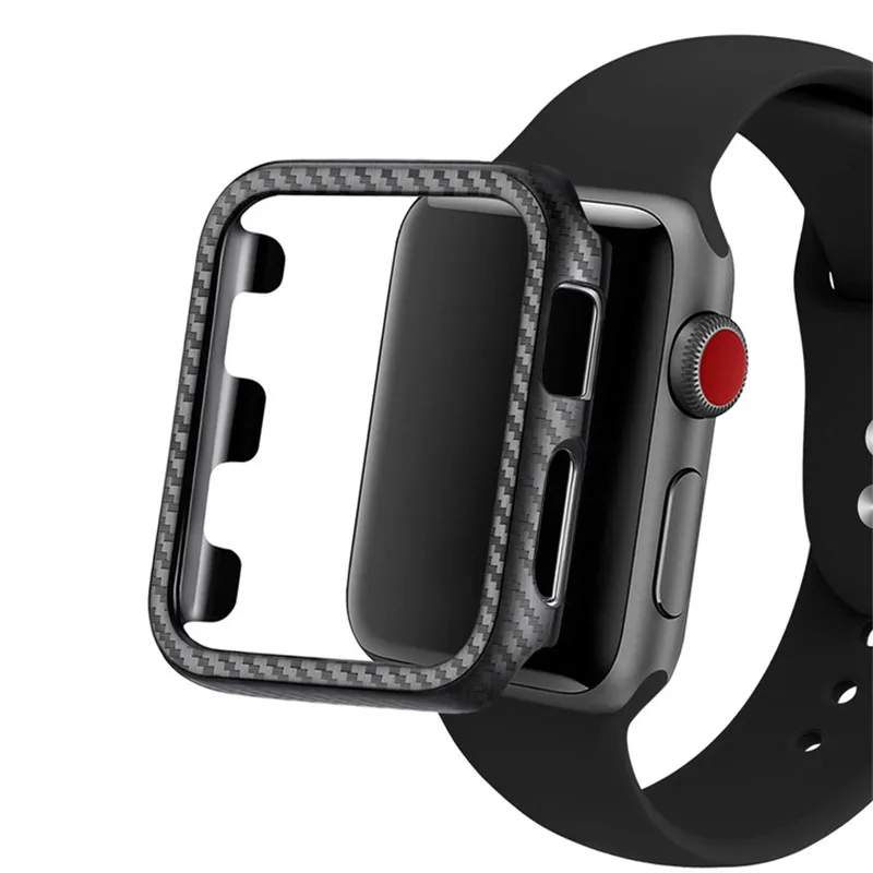 

Watch Cover Case for Apple Watch 5 4 40mm 44mm 42mm 38mm Cover Carbon fiber PC cases For Apple Watch Series 3 2 1 accessories