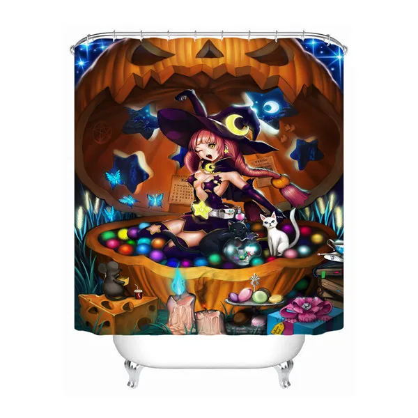 Shower Curtain Пользовательские собаки рыцарь, вампир Водонепроницаемый Ванная комната приемлемая занавеска из полиэстеровой ткани занавеска для ванной#180318-10 - Цвет: Shower Curtain