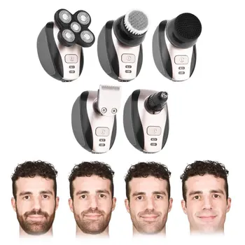 

5 in 1 Electric Razor for Men Hair Beard Shaver Shaving Professinonal Nose Hair Trimmer Hair Cutting Machine Clipper Haircut