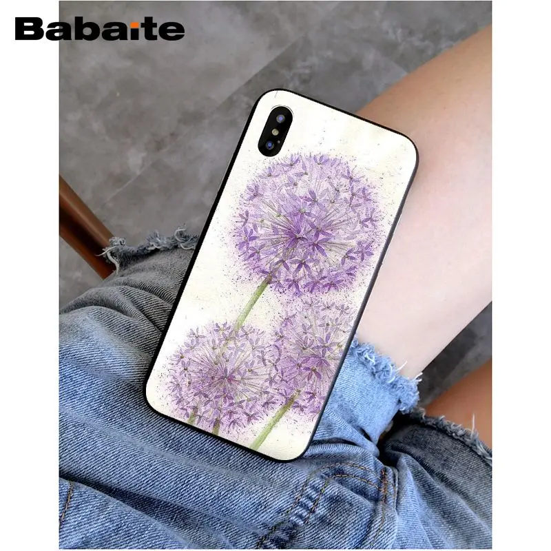 Watercolor flower Dandelion Lotus Lavender