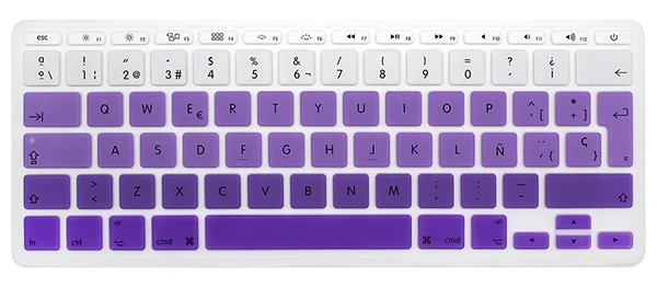 Espainol крышка клавиатуры для macbook air 11 дюймов EU-Enter A1465 A1370 крышка клавиатуры ноутбука силиконовая защитная пленка - Цвет: E