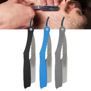 

Manual Shaver Folding Stainless Steel Razor Beard Repair Shaving Hairdressing Knife Holder Safety Razor Machine Shaving Tool