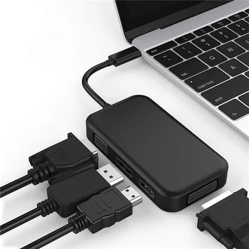 

Thunderbolt 3 Dock TYPE C to VGA HDMI DP DVI 4K USB C Convertor Adapter for Macbook Dell and other Laptop