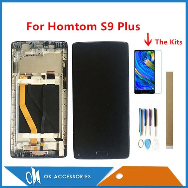 Оригинальное качество для HOMTOM S9 Plus ЖК-дисплей с сенсорным экраном стекло дигитайзер сборка Замена с рамкой с комплектами