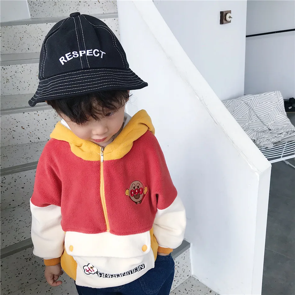 Tonytaobaby/новая осенне-зимняя одежда для мальчиков и девочек; детская одежда; бархатные толстовки на молнии для детей