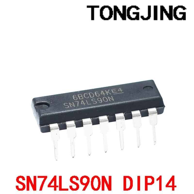 SN74LS90N DIP14 TWO/FIVE DECIMAL COUNTING COMPATIBLE WITH HD74LS90P (5PCS) | Электронные компоненты и