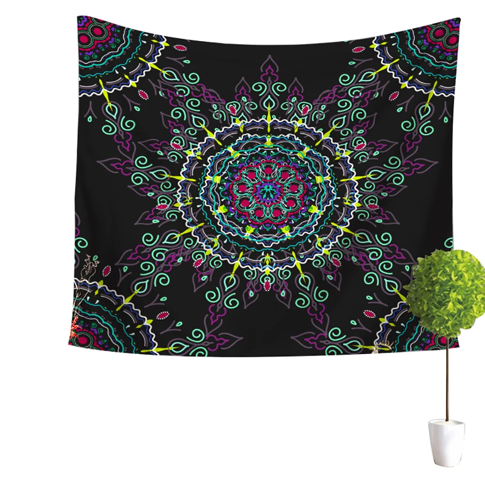Lychee Mandala Series Printed Wall Hanging Tapestry Polyester Blanket Art Wall Carpet Home Decorative Tapestry