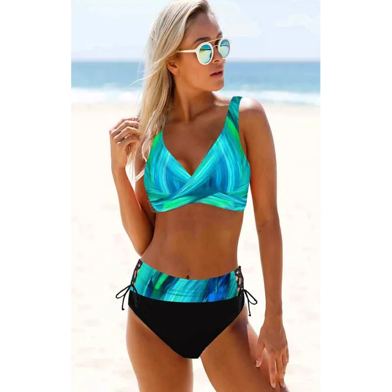 Bikini de estilo vendaje para mujer, traje de baño de dos piezas, estilo brasileño, 2021