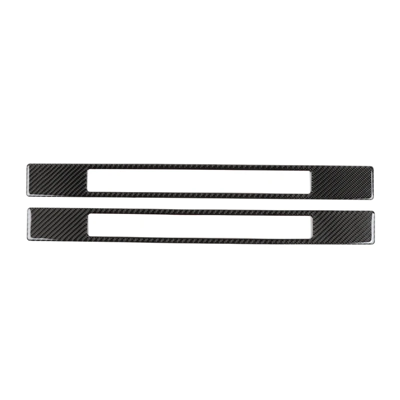 

Carbon Fiber Door Sill Scuff Plate Guard Sticker Trim for Ford Mustang 2015-2019