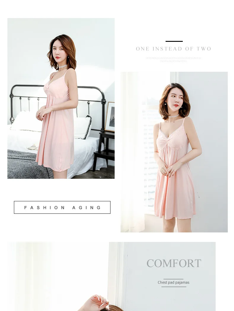 Camisole летняя ночная рубашка, кружевной бюстгальтер на груди, свободные и большие размеры, пижамы для беременных женщин 5037