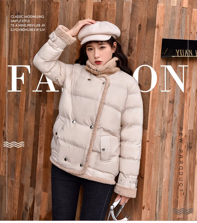 New Style down Jacket Cotton-padded Clothes Retro Hong Kong Style Versatile Cotton-padded Jacket