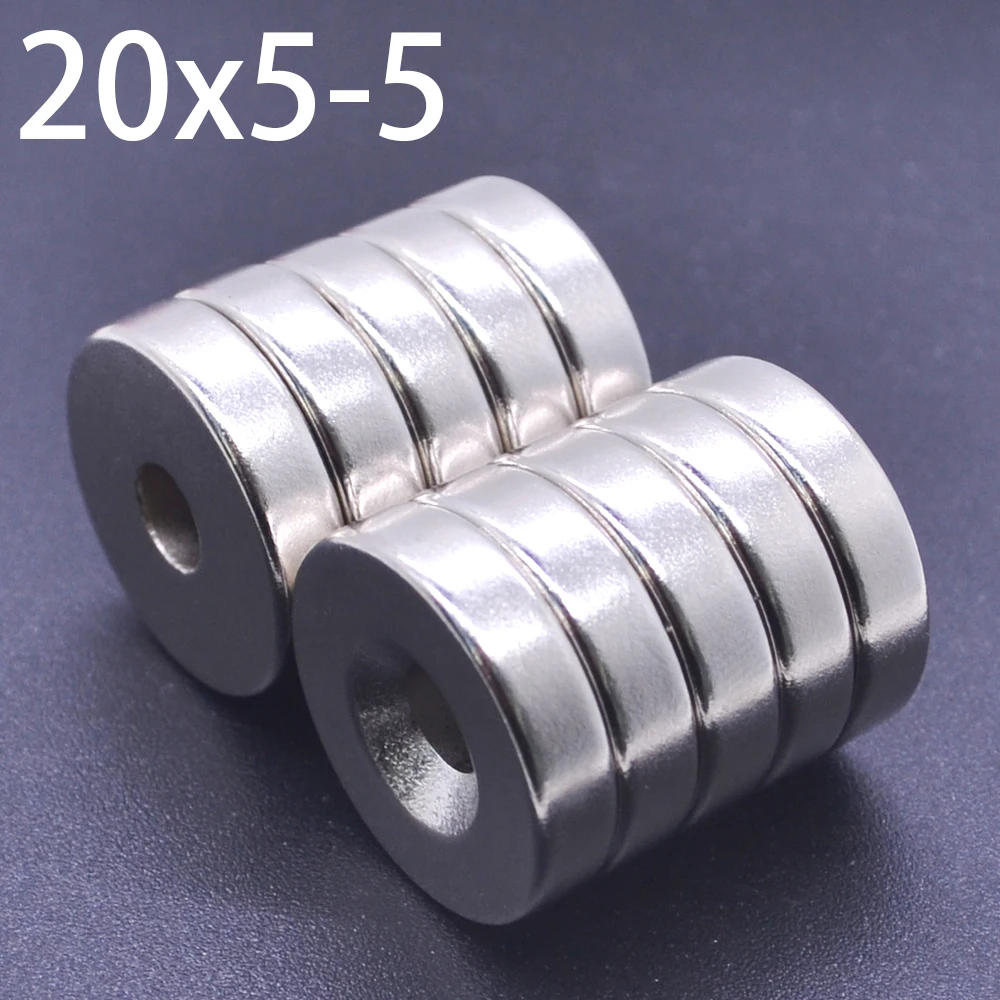 2/5/10/15 pcs20x5-5 неодимовый магнит 20 мм x 5 отверстие: неодим-железо-бор катушка супер