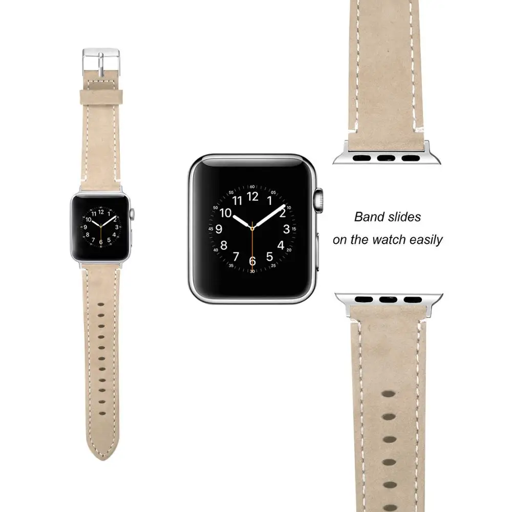 Joyozy часы аксессуары кожаный ремешок для apple Watch 4/3/2/1 сменный ремешок для apple watch, ремешок 38 мм/40 мм/42 мм/44 мм