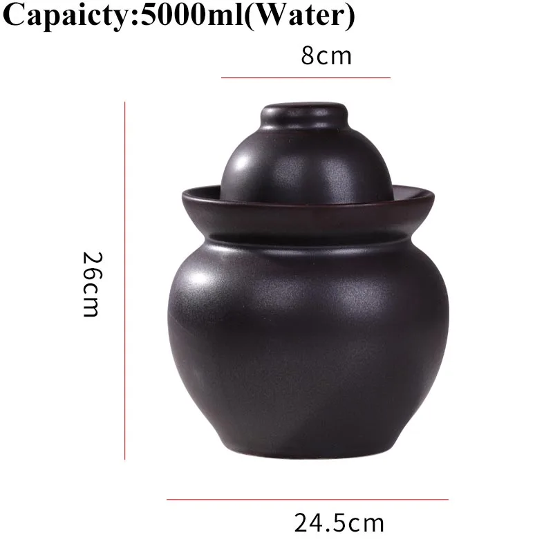 C(5000ml) Китайская керамическая банка для маринованный овощ, утолщенная керамика, маленькие банки для солений, ночные пятна, маринованный овощ, Капустная бутылка, пищевой герметичный контейнер - Цвет: C(5000ml)