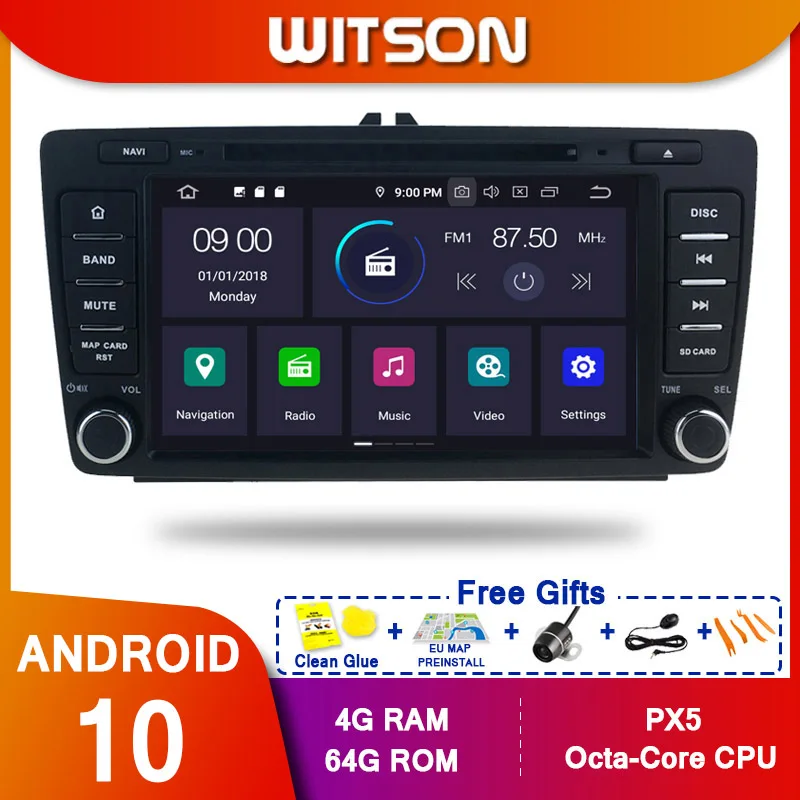 

WITSON Android 10.0 Octa core(eight core) Car Dvd GPS Player For SKODA OCTAVIA 2009-2015 4G RAM 64G ROM IPS TOUCH SCREEN
