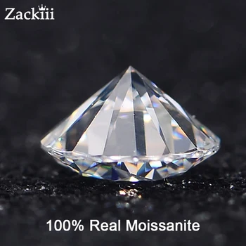 100% Loose Moissanite 1.0ct Carat 6.5mm Heart Arrow D Color Round Brilliant Cut VVS1 DIY Ring Jewelry DIY Material Lab Diamond