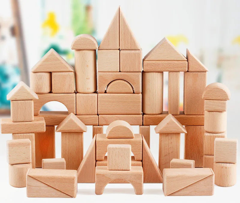 wooden castle block set