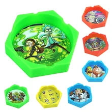 Пепельница с красивым печатным узором 1 шт., пепельница для сигарет для использования внутри и вне помещения, подарки для курения, для дома и офиса Пепельница с красивым печатным узором 1 шт., пепельница для сигарет для использования внутри и вне помещения, подарки для курения, для дома и офиса