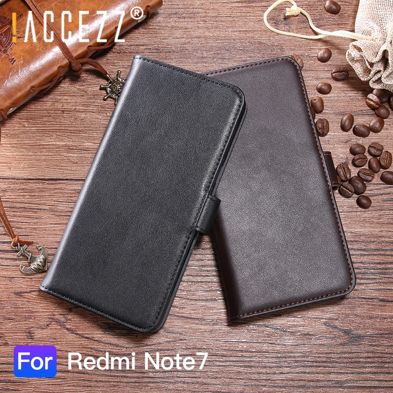 ! Роскошный кожаный чехол-книжка ACCEZZ для Xiaomi Redmi Note 7 чехол-накладка телефона с