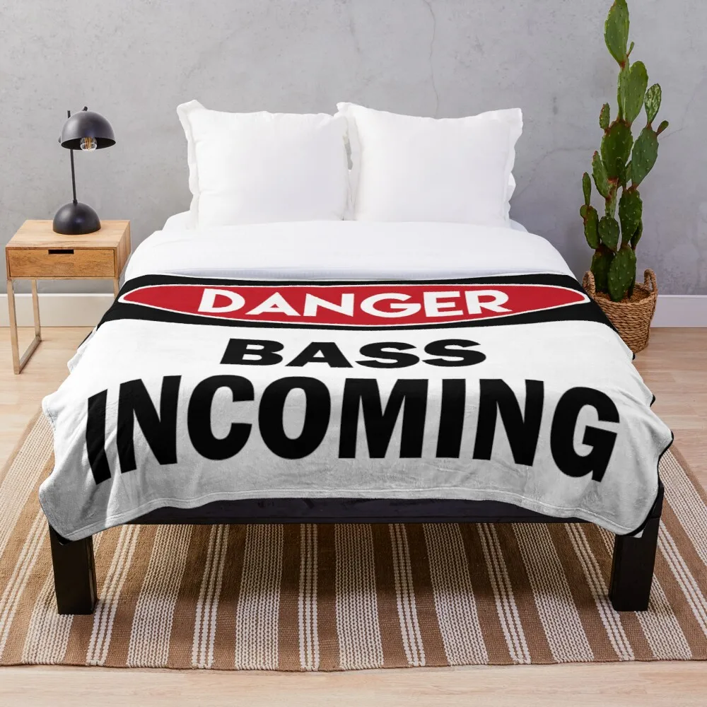 

All Season Printed Fleece Blanket Super Soft Cozy Throw Blanket Danger Bass Incoming