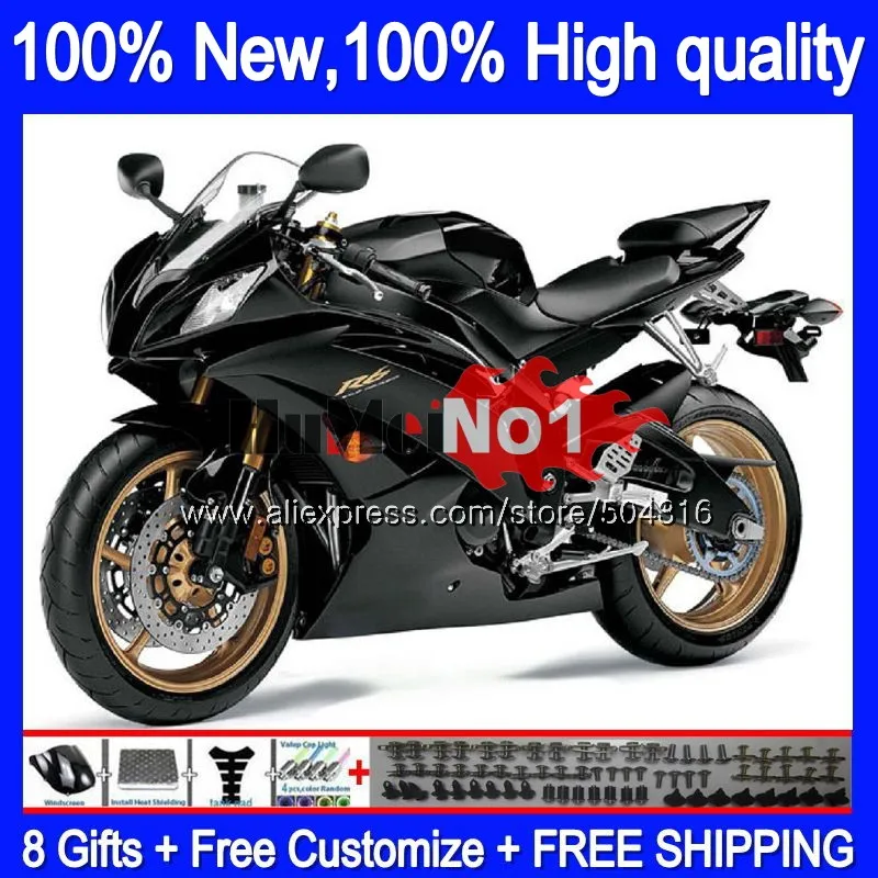 YZF600 для YAMAHA YZF-R6 YZF-600 YZF 600 R 6 черный глянец 37MC. 165 YZF R6 YZFR6 2008 2009 2010 2011 2012 08 09 10 11 12 обтекатель - Цвет: No. 1